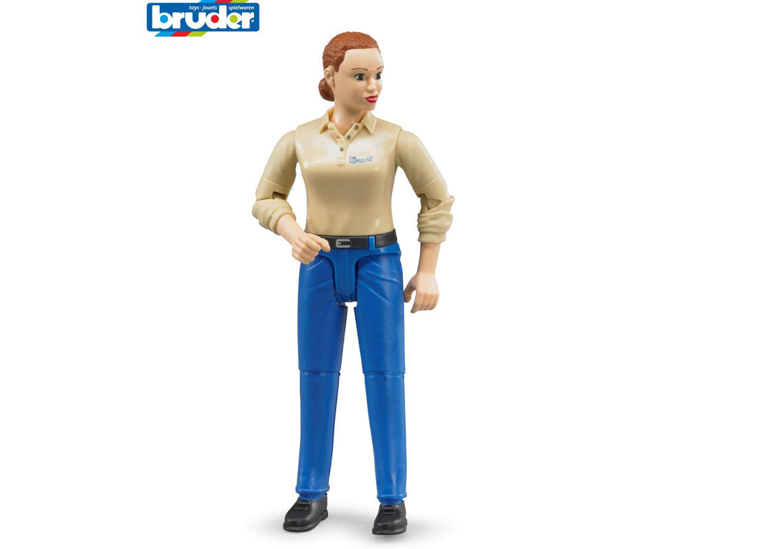 bworld Woman, light skin, blue jeans