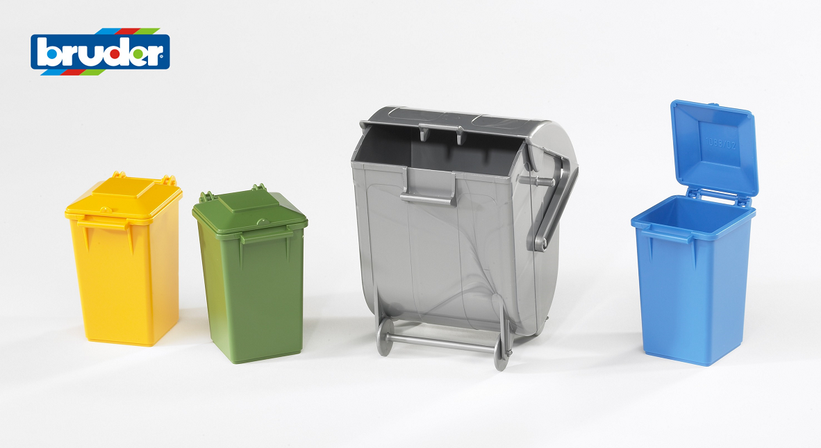 Accessories: Garbage can set (3 small, 1 large)