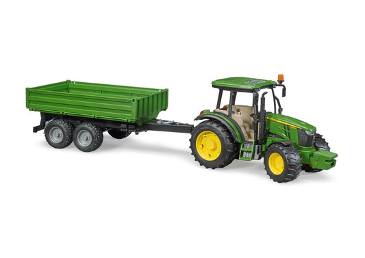 John Deere 5115M with tipping trailer